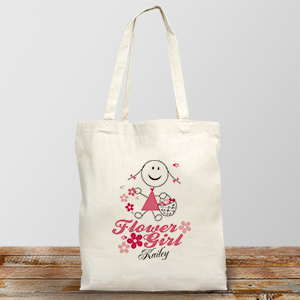 Image of Personalized Flower Girl Tote Bag
