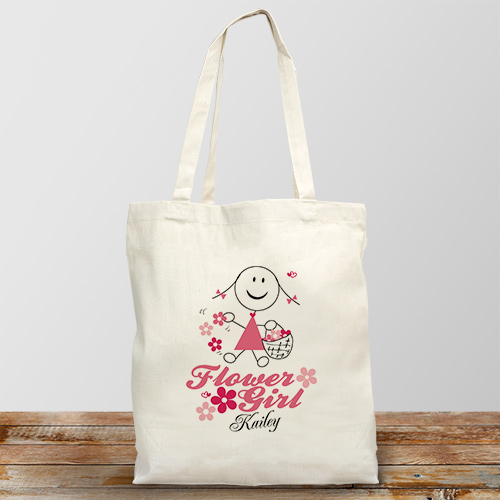 Personalized Flower GIrl Tote Bag | GiftsForYouNow