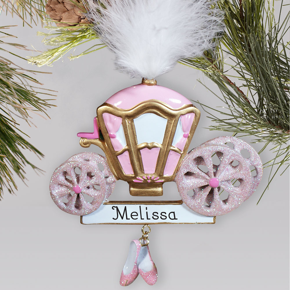 Personalized Princess Carriage Ornament GiftsForYouNow