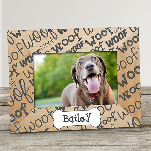Personalized Woof Woof Pet Frame | Personalized Pet Picture Frames