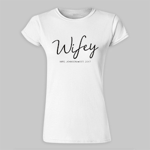 Image of Personalized Wifey Womens Fitted T-Shirt