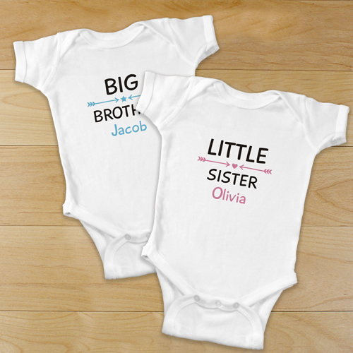 Personalized Little Sister / Big Brother Bodysuit | Promoted To Big Brother T Shirt