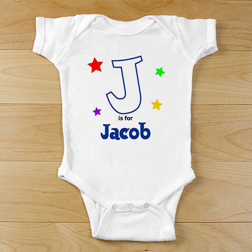 Personalized Bodysuit - Star Design | Customized Baby Gifts
