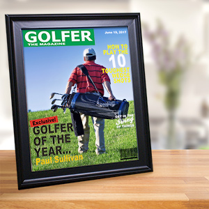 Personalized Golfer Magazine Cover Frame 941655