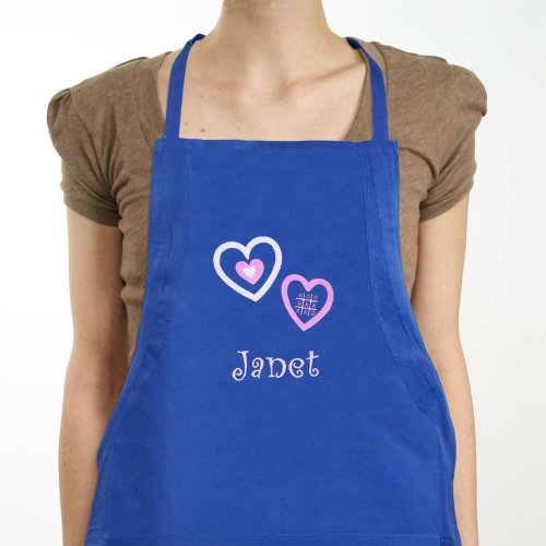 Embroidered Hugs & Kisses Kitchen Apron | Personalized Aprons