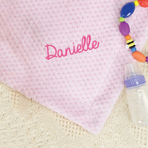 Personalized Pink Baby Blanket Baby Girl Blanket