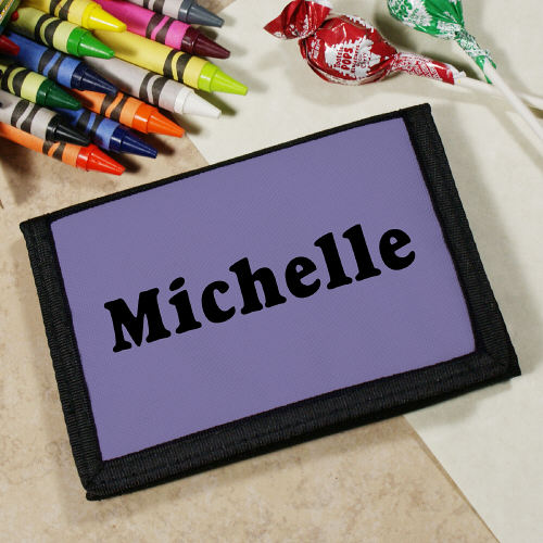 Custom Printed Name Velcro Wallet GiftsForYouNow