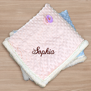 Embroidered Any Name Baby Sherpa Blanket | Personalized Baby Gifts