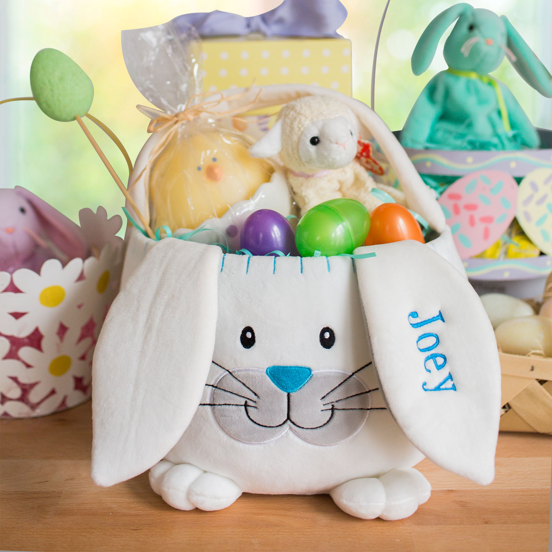 Plush Bunny Basket | Personalized Easter Baskets