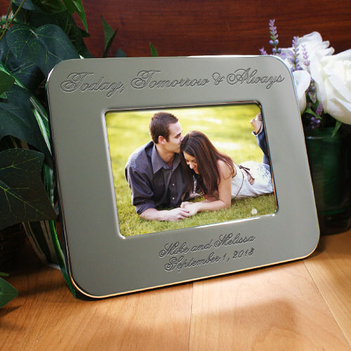 Engraved Wedding Silver Picture Frame GiftsForYouNow
