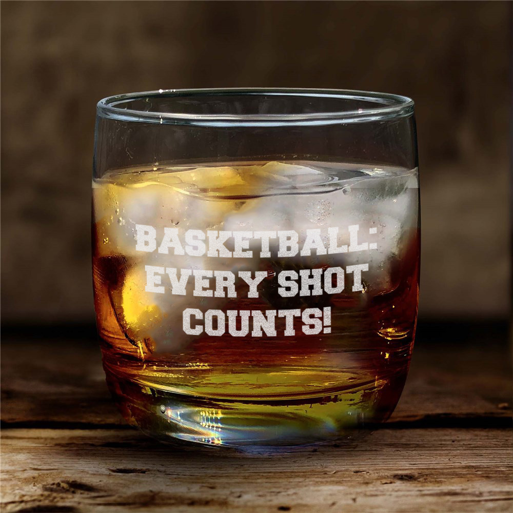 Whiskey Rocks Glass Personalized Any Message 