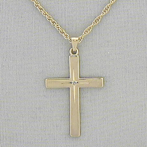 Goldtone Cross Pendant Cross Necklace for Him | GiftsForYouNow