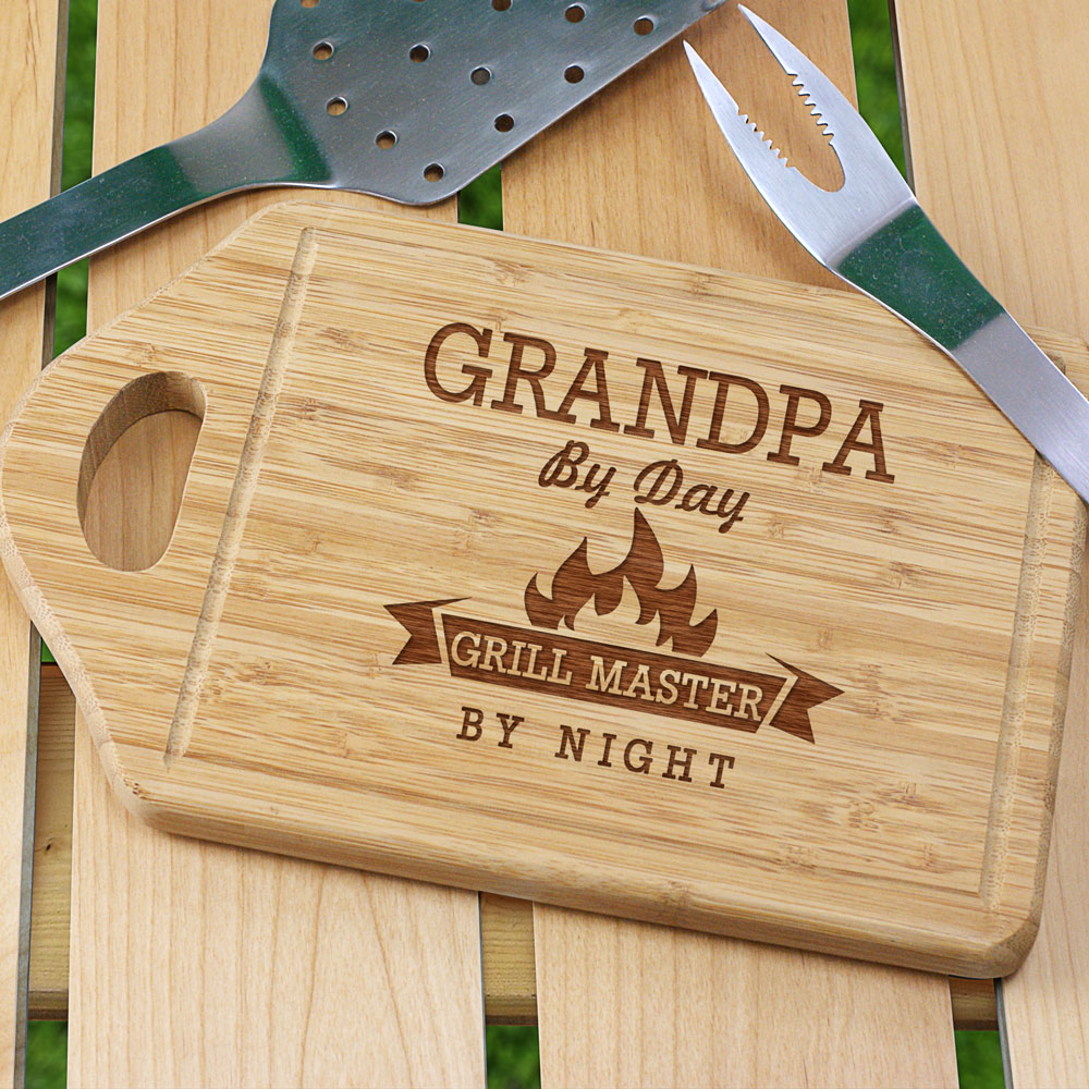 Engraved Grill Master Cutting Board | Father's Day BBQ Gifts