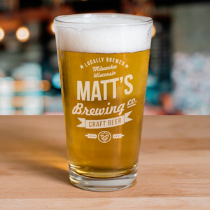 Engraved Craft Beer Brewing Co. Glass | Personalized Barware