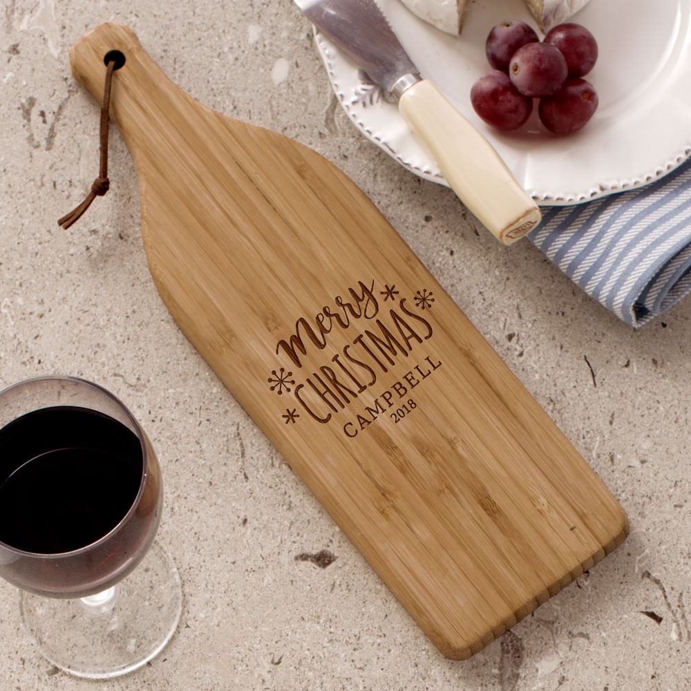 Personalized Wine Bottle Cutting Board