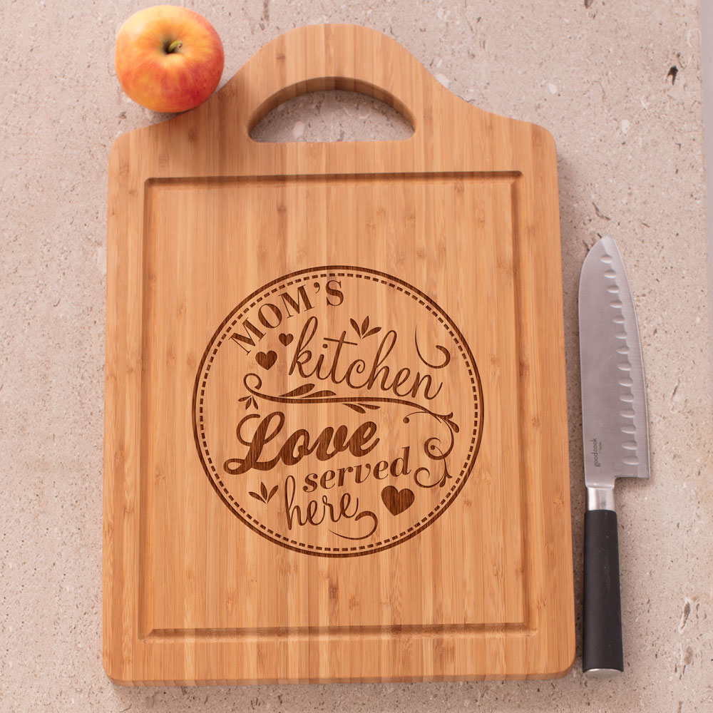 Engraved Mom's Kitchen Cutting Board GiftsForYouNow