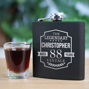 Engraved The Legendary Steel Flask | Birthday Engraved Flasks