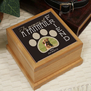 Personalized Faithful Friend Memorial Photo Urn U703853