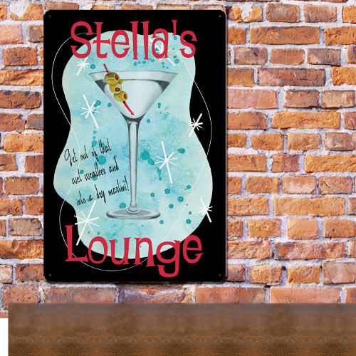 Bar Cocktail Sign Martini Lounge wall sign