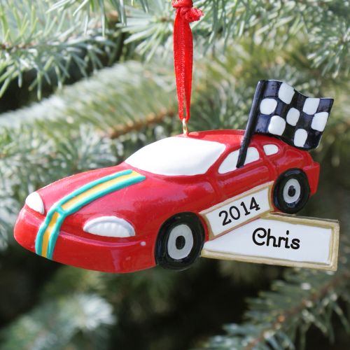 Personalized Race Car Ornament