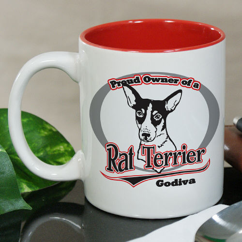 Personalized Proud Owner of a Rat Terrier Mug 26331RT0X
