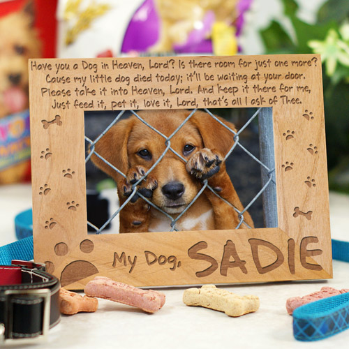 Dog Memorial Picture Frame Have you a Dog in Heaven GiftsForYouNow