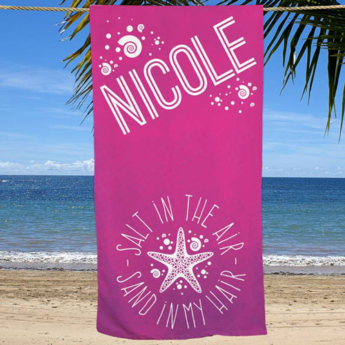 Personalized Summer Quotes Beach Towel GiftsForYouNow