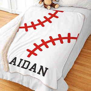 Personalized Sports Sherpa Blanket by Gifts For You Now