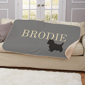Personalized Dog Breeds Sherpa Blanket by Gifts For You Now