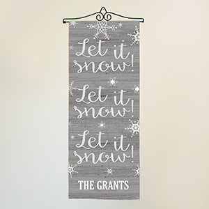 Personalized Let It Snow Wall Hanging | Personalized Christmas Decorations