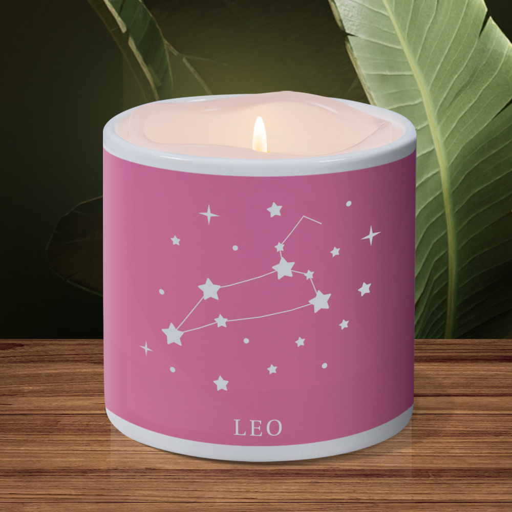 Personalized Candle Holder With Zodiac Star Sign