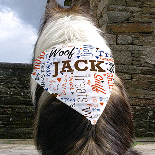 Image of Personalized Word-Art Pet Bandana