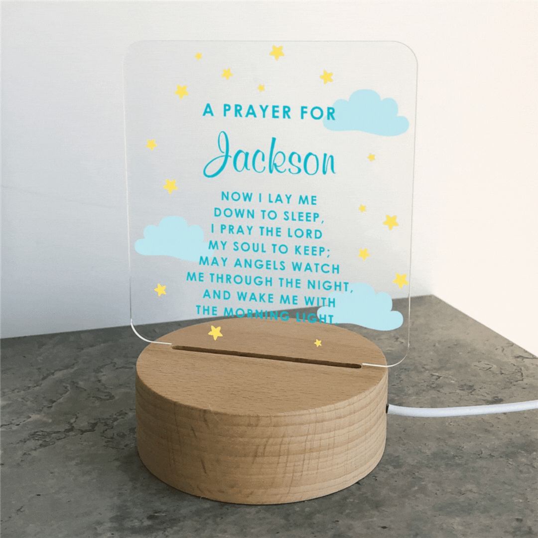Personalized Prayer Square Light Up Sign UV1998329