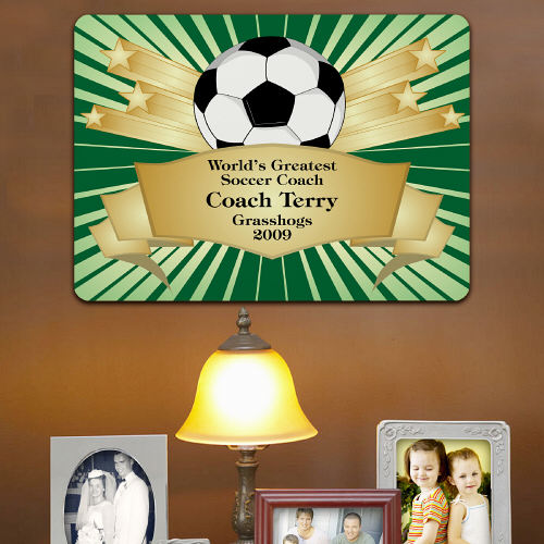 Personalized Sports Coach Award Wall Sign GiftsForYouNow