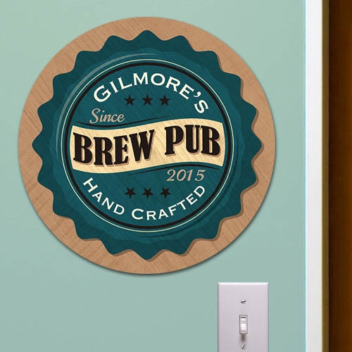 Personalized Brew Pub Wall Sign