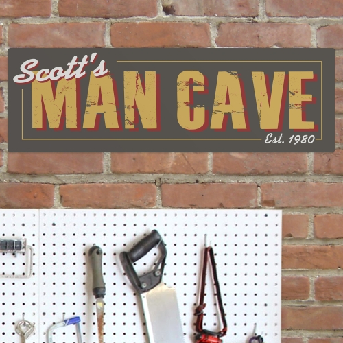 Personalized Man Cave Steet Sign | Mancave Gifts
