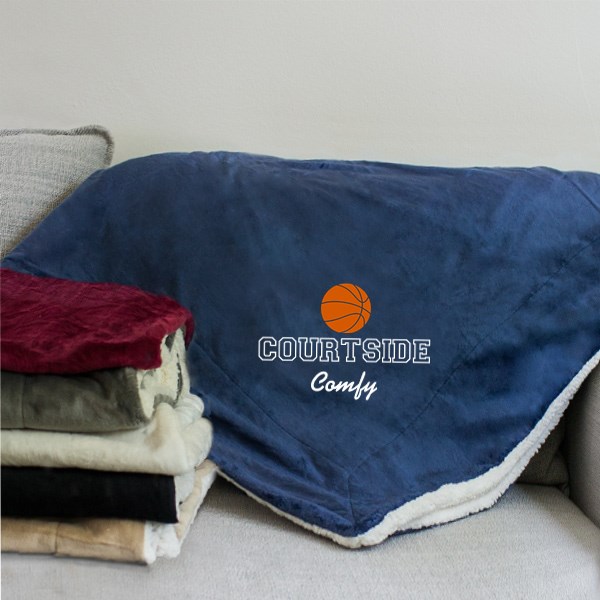 Embroidered Sports Football Sherpa Blanket | Personalized Sherpa Blankets