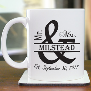 Personalized Mr. and Mrs. Coffee Mug by Gifts For You Now