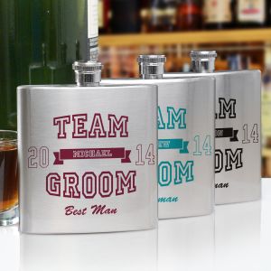 Personalized Team Groom Flask | Personalized Groomsmen Flasks