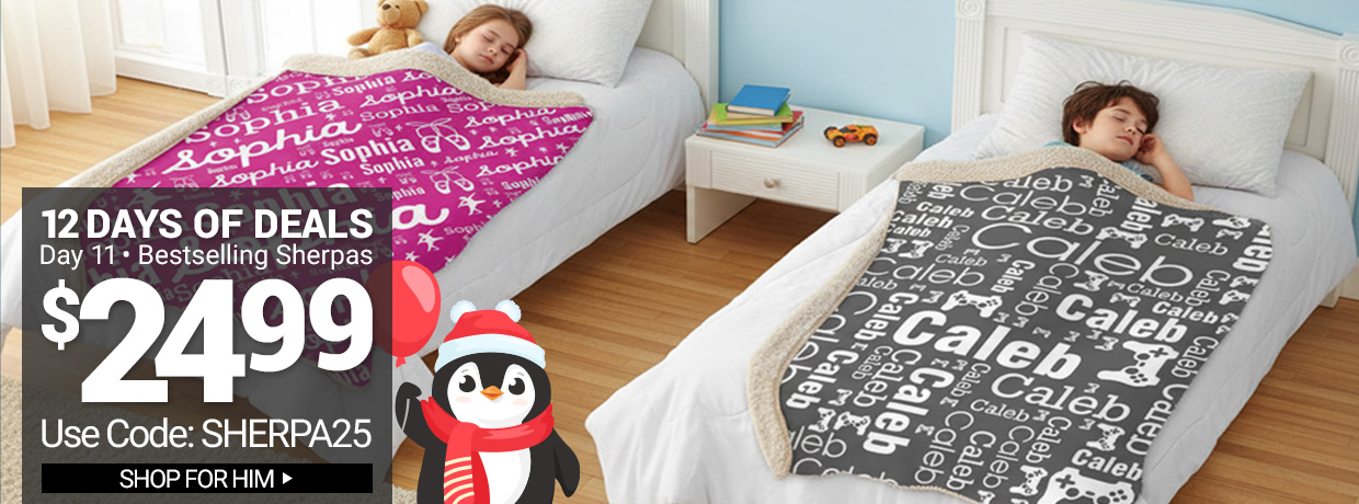 Day 11 - Sherpa Blankets For Him and Her $24.99 With Code: SHERPA25