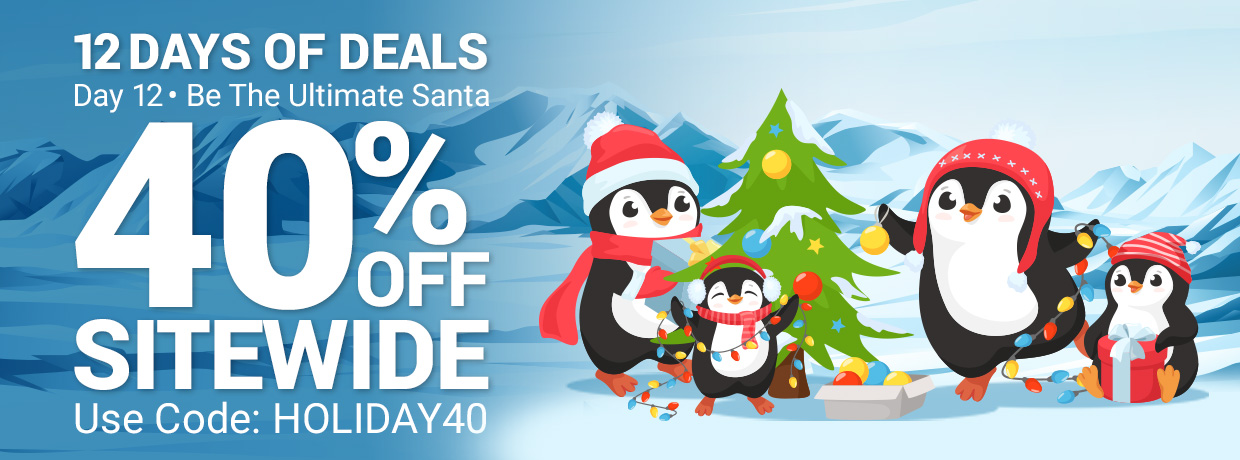 Day 12 - 40% Off Sitewide With Code: HOLIDAY40