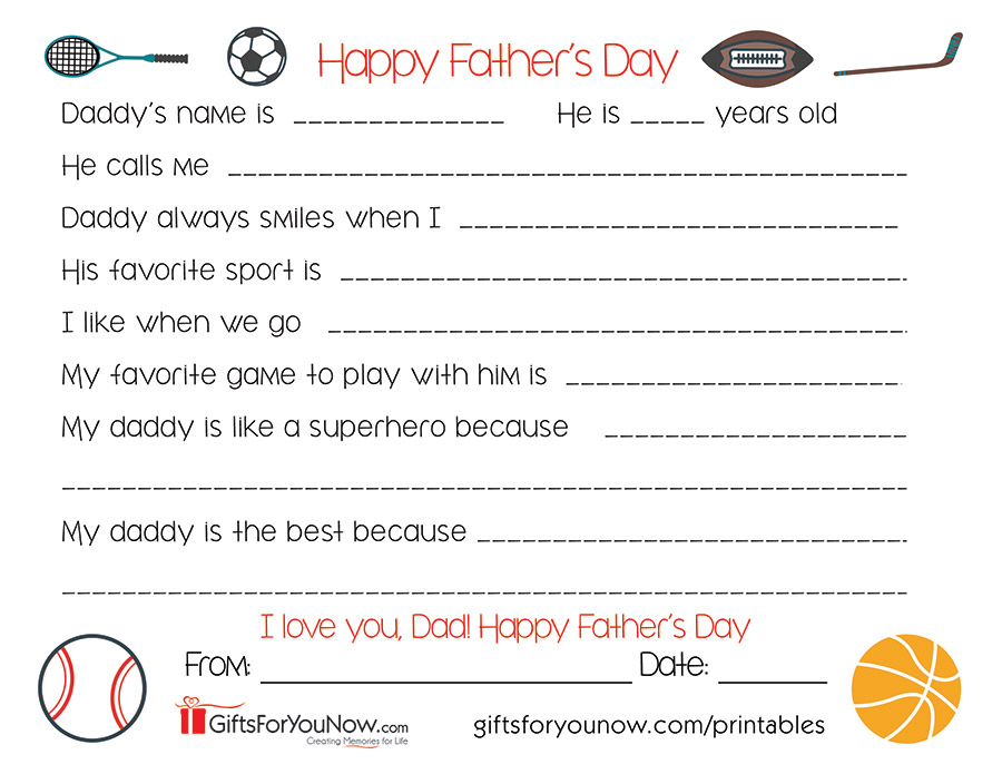 free printable Father's Day certificate for little kids