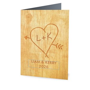 Personalized Carved Initial Cards | Personalized Valentine’s Day Cards