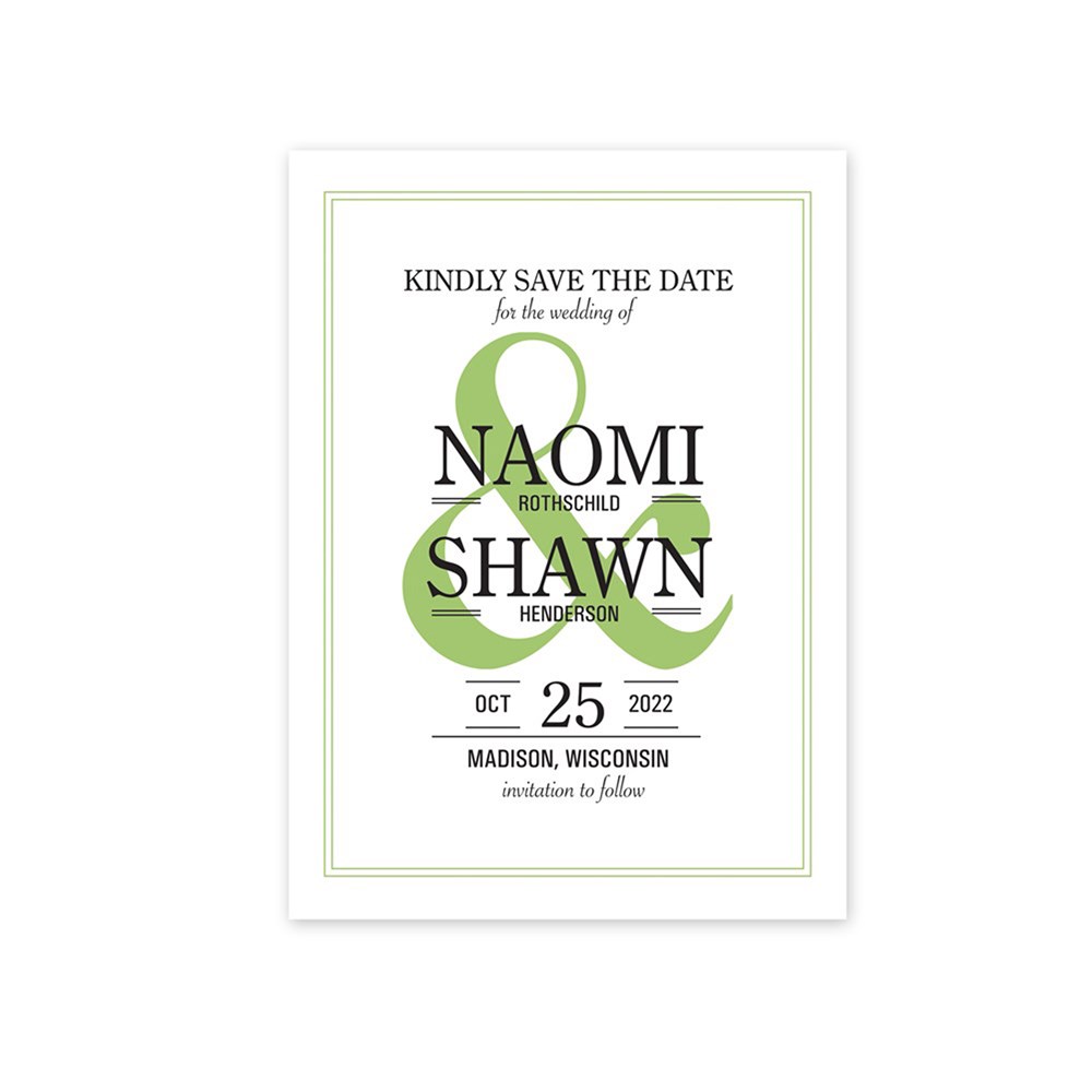 Personalized Ampersand Save the Date 11040110X