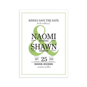 Personalized Ampersand Save the Date 11040110X