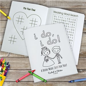 Personalized I Do I Do Coloring Book | Flower Girl and Ring Bearer Gifts
