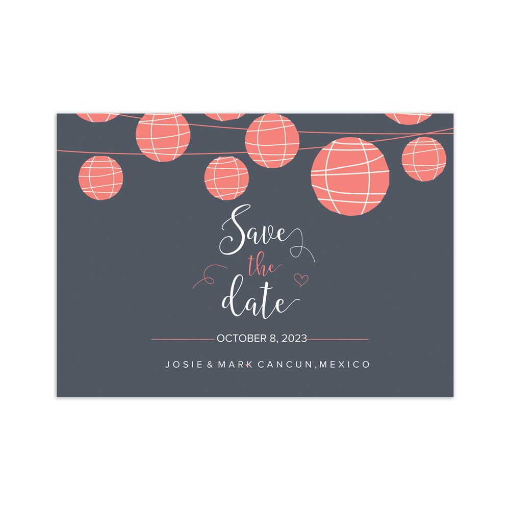 Personalized Lantern Save the Date Cards 11045310X
