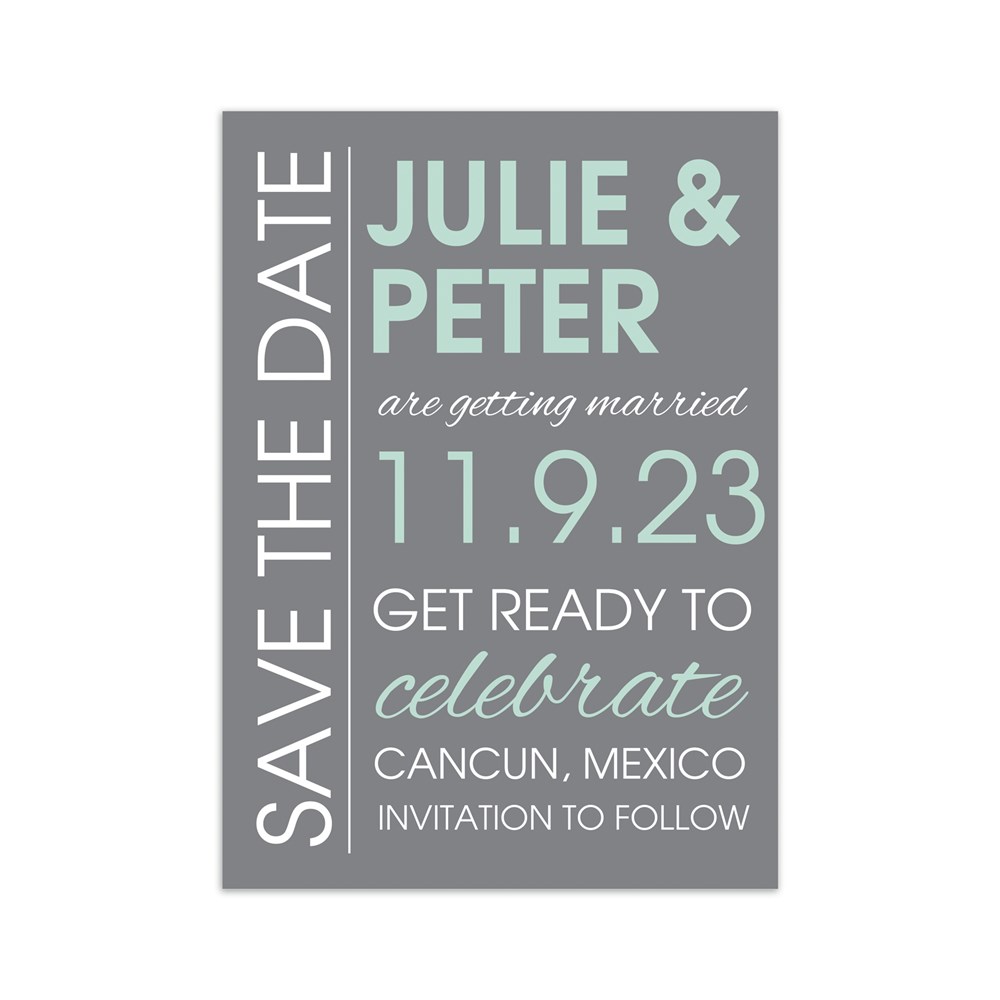 Personalized Get Ready to Celebrate Save the Date Cards 11045410X