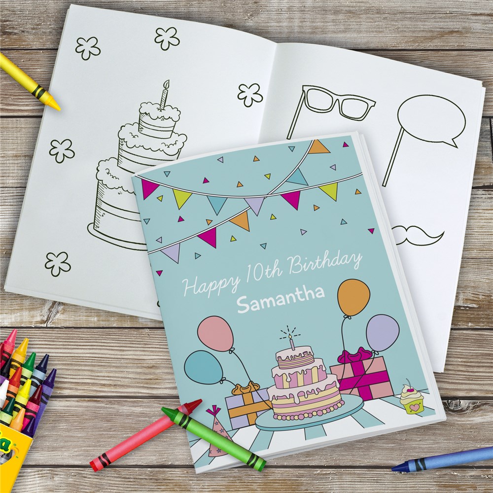 Personalized Happy Birthday Coloring Book | GiftsForYouNow.com