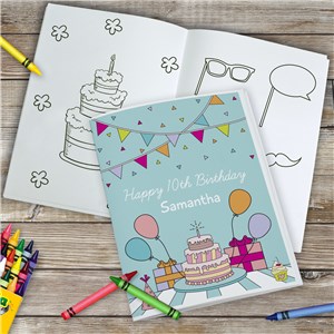 Personalized Happy Birthday Coloring Book 11052716